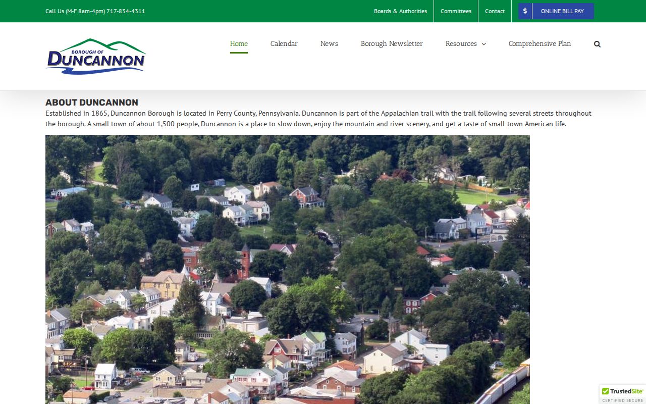 Duncannon criminal records and official borough contact website